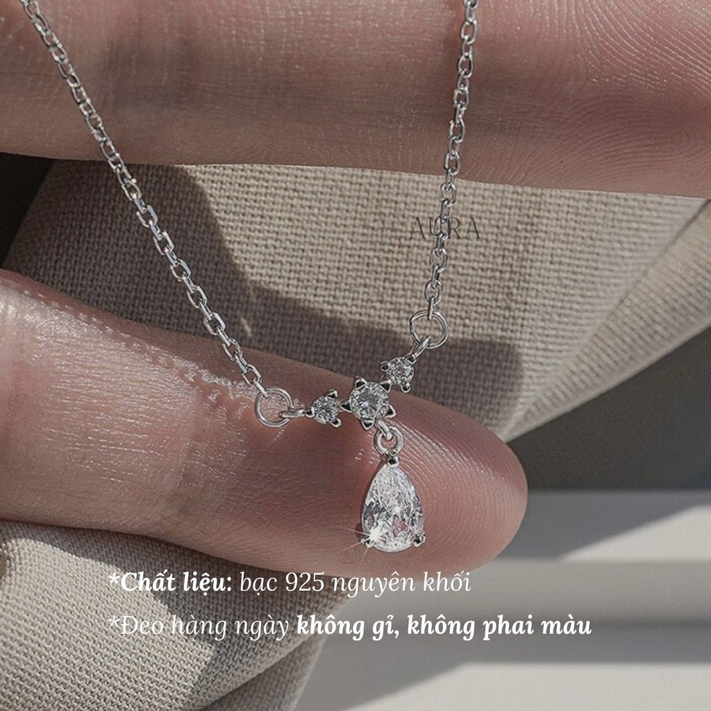 Dây chuyền nữ bạc 925 nguyên khối vòng cổ Aura Dottie-DC35