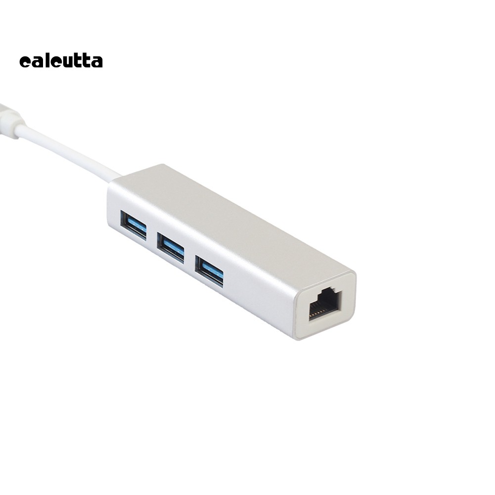 ✡DP✡USB Type C 3.1 to RJ45 Gigabit Ethernet LAN Wires 3-Port USB 3.0 Hub Converter