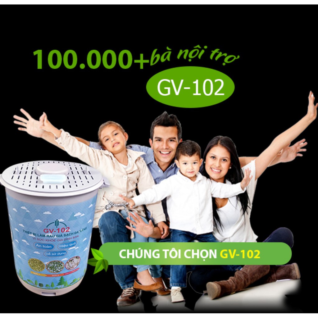 Combo 5 Máy làm giá đỗ sạch tự động phiên bản tròn chính hãng Công Ty (tặng 5 túi hạt đỗ)