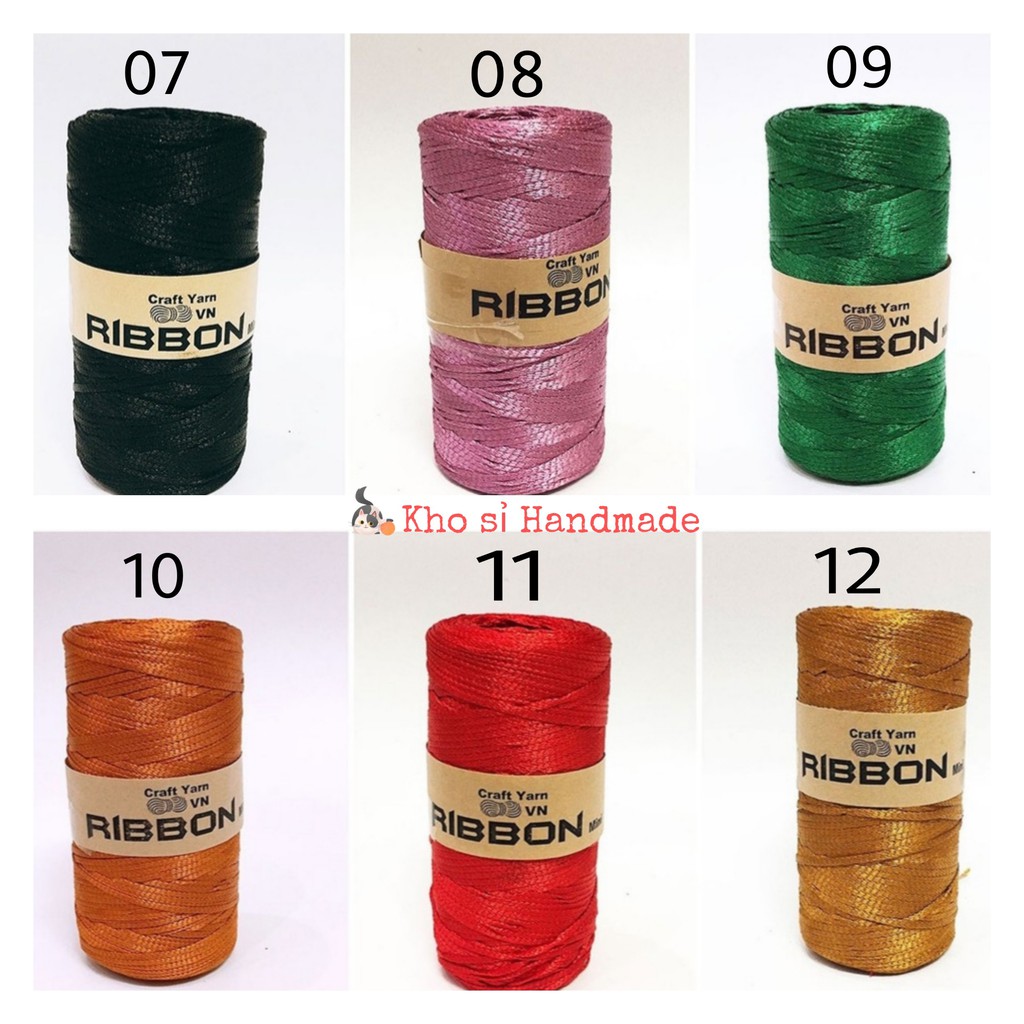 Sợi dệt ribbon Việt Nam chuyên móc mũ túi giày (Mã 01 đến 20)