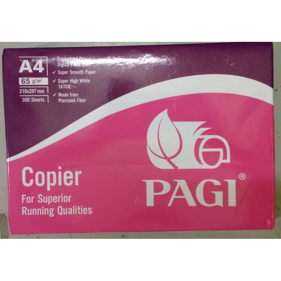 Compo 2 thùng giấy Pagi A4 ĐL 70, 500 tờ/ram, 2 thùng 10 ram - Nhập khẩu Indonesia.