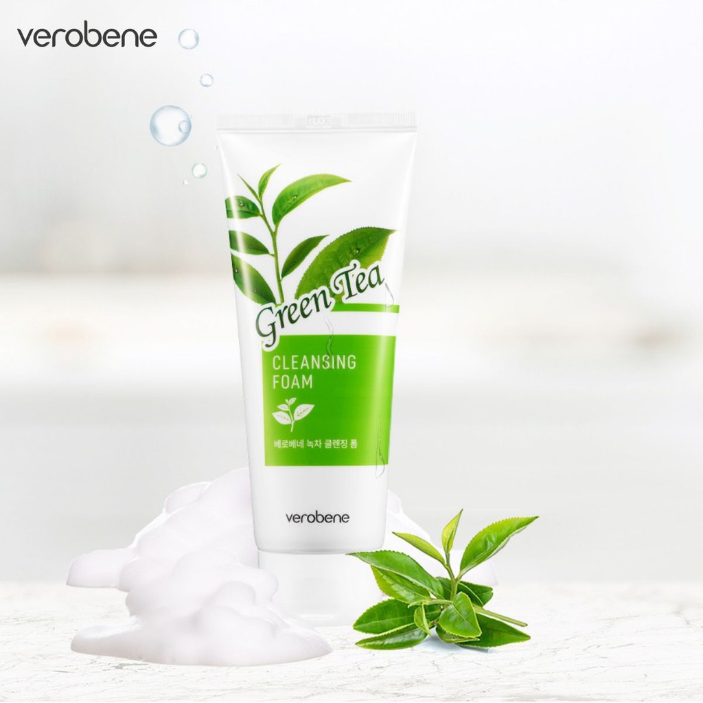 Sữa rửa mặt Trà Xanh Verobene Green Tea Cleansing Foam 150ml