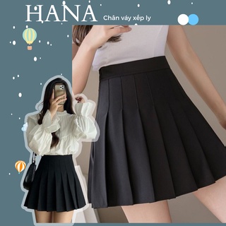 Chân váy xếp ly cạp cao thon eo, Chân váy tennis chất umi co giãn dày dặn đanh tay