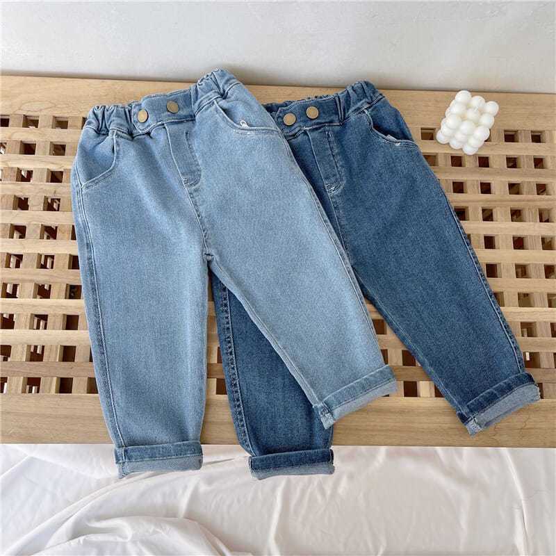 Quần Jean Denim Co Giãn Phong Cách Hàn Quốc Nhật Bản Mới 2022 Cho Bé Gái