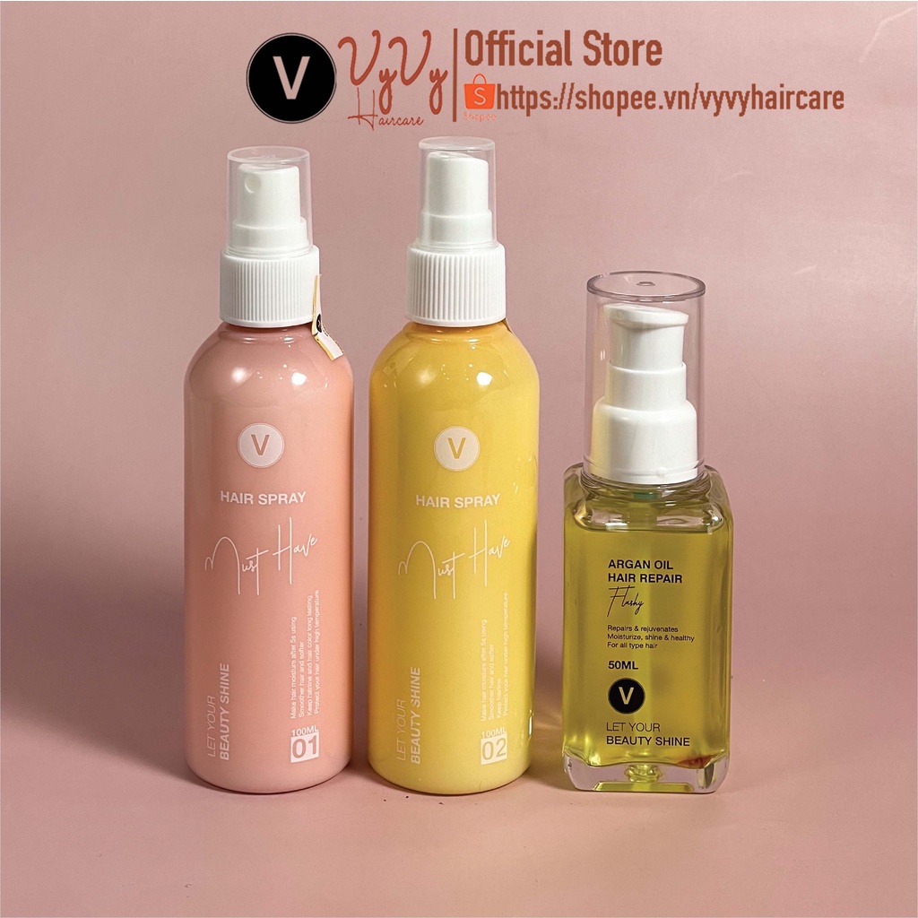 Combo Mềm Mượt Cấp Tốc, Phủ Bóng Và Giữ Nếp, Dưỡng Ẩm Bảo Vệ Tóc COMBO 19 VyvyHaircare 150ml