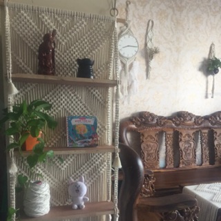 Kệ trang trí macrame