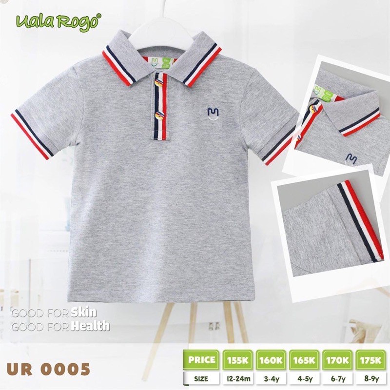 Áo polo bé trai Uala Rogo - Áo phông polo cộc tay 1-9y