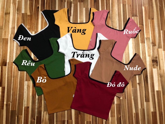 [Mã FASHIONT4WA2 giảm 10K đơn 50K] ÁO CROPTOP VIỀN CỔ VUÔNG | BigBuy360 - bigbuy360.vn