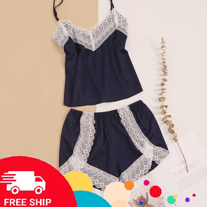 Bộ đồ ngủ lụa satin mềm cao cấp AMUSE V18 Bigsize 40-65kG🔥SIÊU SALE🔥 đồ ngủ pijama váy ngủ lụa sexy ren trắng rẻ đẹp | BigBuy360 - bigbuy360.vn