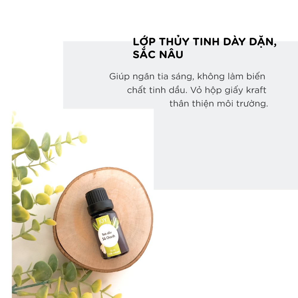 1 Tinh Dầu Thiên Nhiên Joy 10ml + 1 Đèn Đốt Nến Xông Tinh Dầu + 5 Viên Nến Cọ 4h