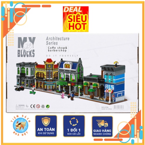 Bộ xếp hình Architecture Series Diamond Coffe and Barber Shop Kids 3D Puzzle
