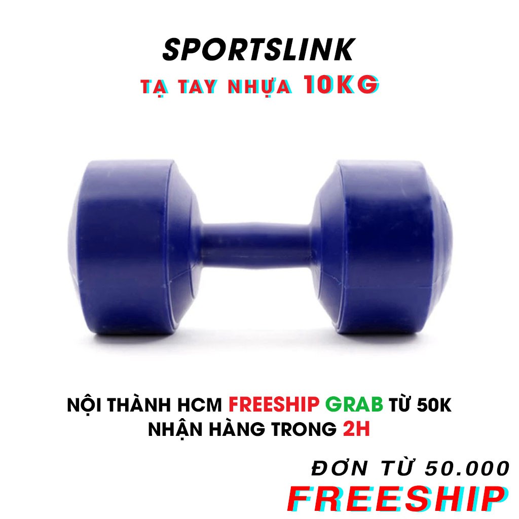 Tạ tay nhựa VN 10kg (Xanh dương)