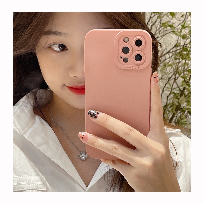 Ốp điện thoại silicon mềm có giá đỡ kim loại màu macaron cho iphone 13 Pro Max 11 12 Pro Max X XR XS Max 7 8 Plus