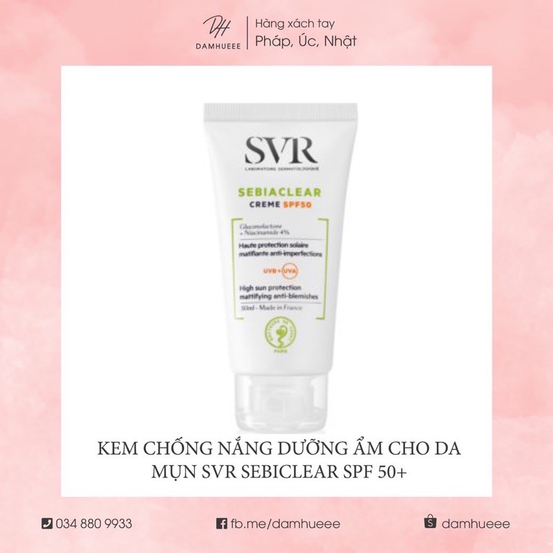 kem chống nắng SVR  sebiclear SPF 50