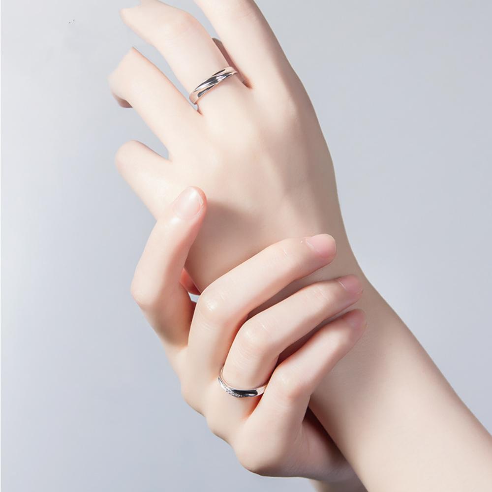 Nhẫn Cặp Đôi Thời Trang|Nhẫn Hở Kiểu Xoắn Ốc Đơn Giản Cho Nam Và Nữ