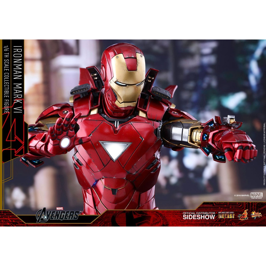 Mô hình Hottoys 1/6 MMS378 D17 Iron Man MK 6