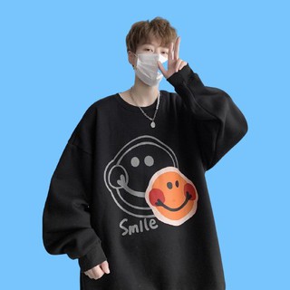 Áo sweater,áo nỉ hình mặt cười form rộng nam nữ mặc đều đẹp