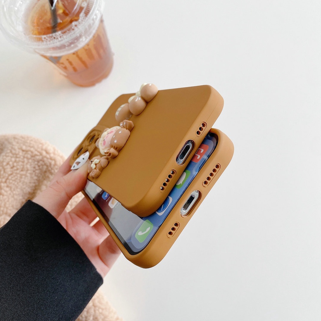 Xiaomi Mi 11 10 Lite Ultra 10T 11T POCO F3 M4 M3 Pro Redmi 9T 9A 9C 8A Note 11S 10S  9 10 8 Pro 4G 5G Cute Strawberry Bear Cartoon Shockproof Silicon Soft Phone Back Case TY 18