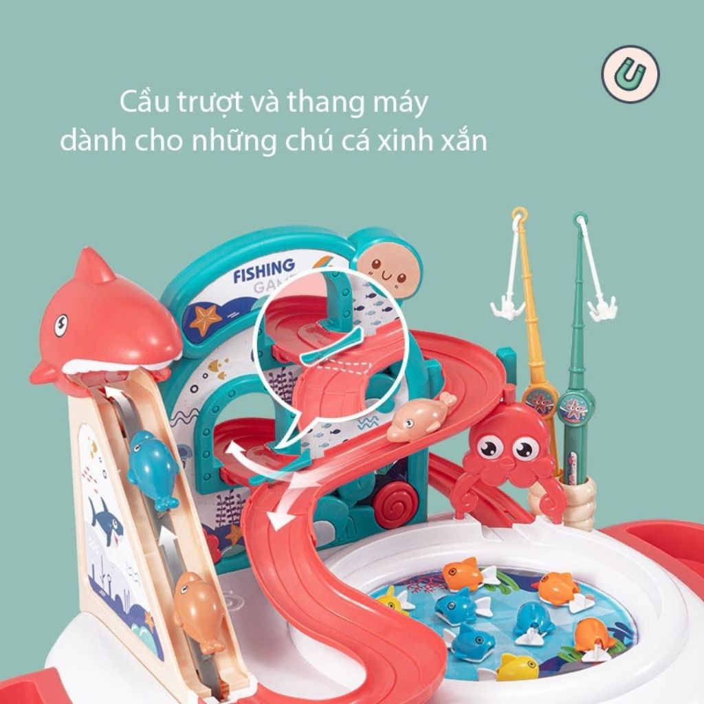 Bộ Đồ Chơi Câu Cá Có Tháp Trượt, Phát Nhạc Cực Hay Cho Bé Thông Minh Sáng Tạo, Shop Bố Mốc