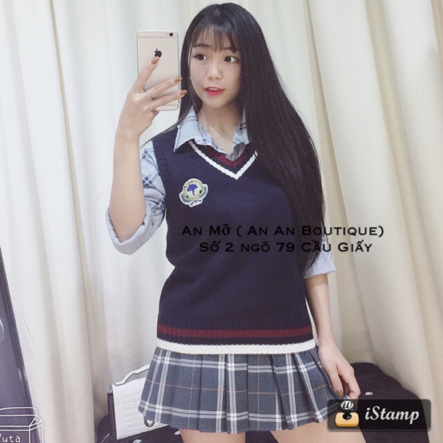 Áo gile len hàn quốc