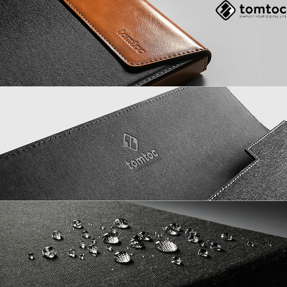 Túi Chống Sốc TOMTOC Premium Leather Cho Macbook Pro 13 New/ Macbook Air 13 2018 H15