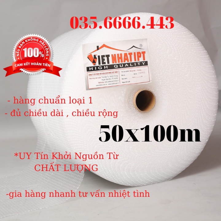 Cuộn Xốp Khí 50cmx100m) , Bọc Chống Sốc - Xốp Nổ - Xốp Khí - Đóng Bọc Hàng - Cuộn Xốp Bọc Hàng - Cuộn Bong Bóng