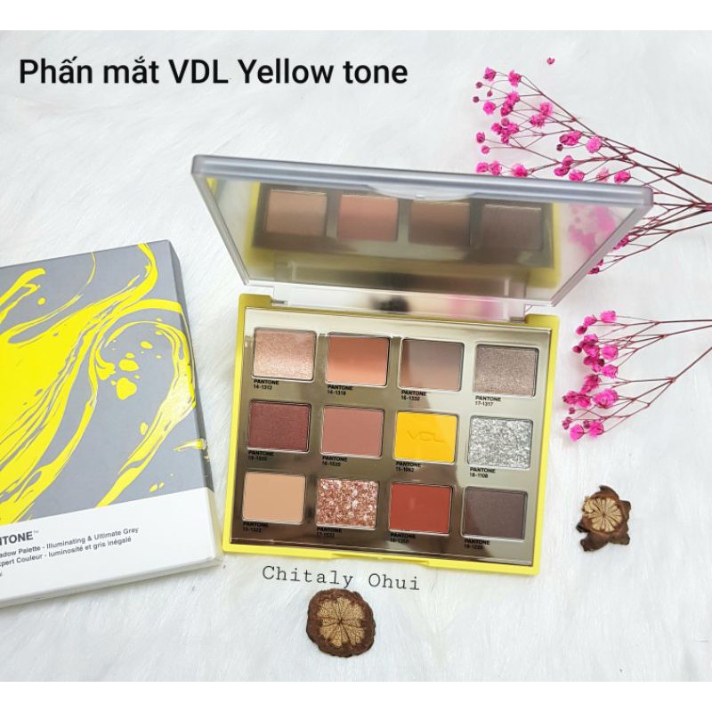 🌸 Bảng phấn mắt 12 màu VDL yellow Pantone