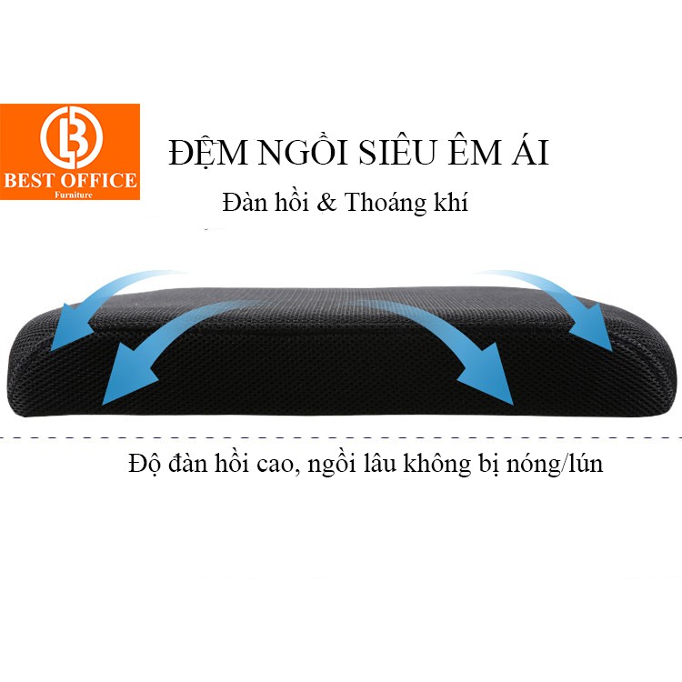 [HỎA TỐC 1 GIỜ] Ghế chân quỳ lưng cao CQ4101 - Chân thép siêu bền - Lưng lưới thoáng mát