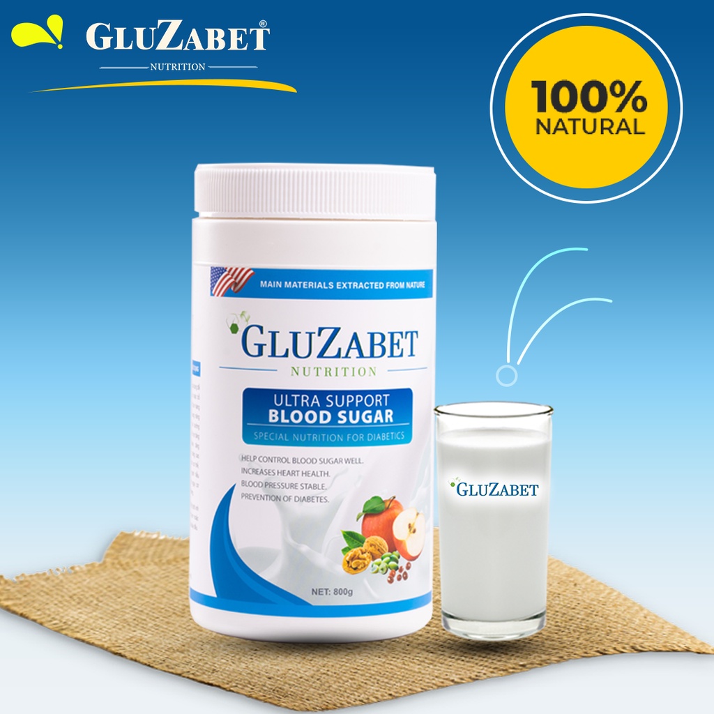 Sữa hạt dinh dưỡng cho người tiểu đường Gluzabet - 1 thùng Gluzabet 15 hộp (800g)