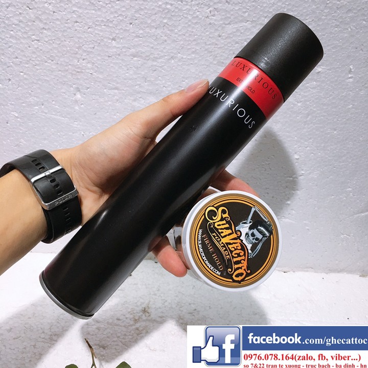 COMBO SÁP VUỐT TÓC SUAVECITO POMADE VÀ GÔM XỊT TÓC LUXURIOUS