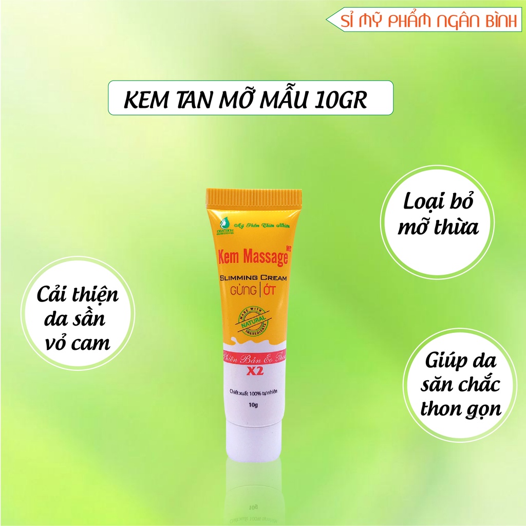 Kem Tan Mỡ Ngân BìnhChính Hãng , đánh tan mỡ bụng sau sinh, mỡ đùi, mỡ vùng bắp tay Ngân Bình