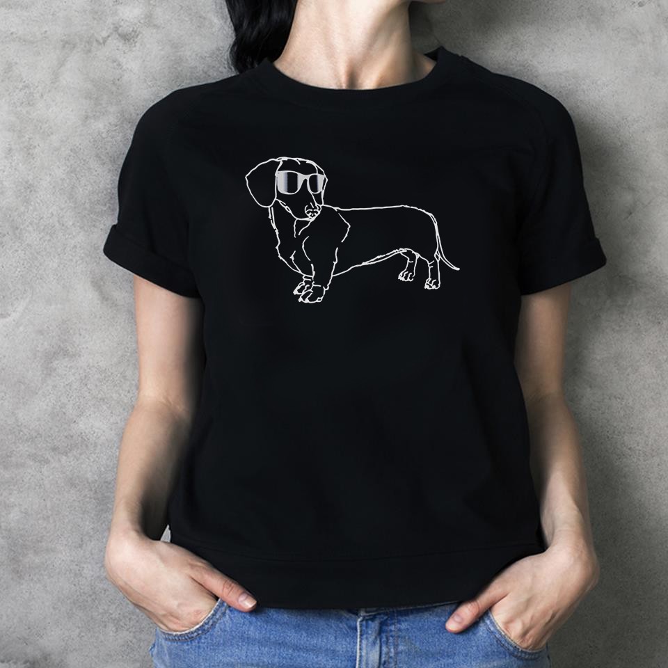 Áo phông unisex Dachshund - Áo thun in hình chó lạp xưởng cool ngầu