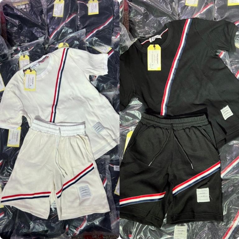 Bộ Nam Thome Viền Kẻ - Bộ Thể thao mùa hè Cao Cấp Cho Nam