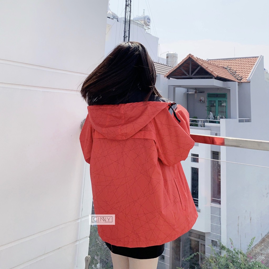 Áo Khoác Dù Jacket Wet Limited | Vải Dù Cao Cấp 2 Lớp Mảnh Trượt Nước Nhẹ | Áo Khoác Dù Nữ Có Nón