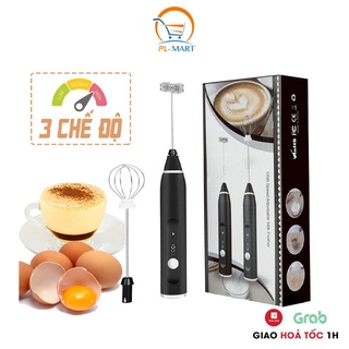 Máy đánh trứng, Tạo bọt cafe, Đánh kem bông.Đánh trứng 3 cấp độ sạc điện mini cầm tay cao cấp