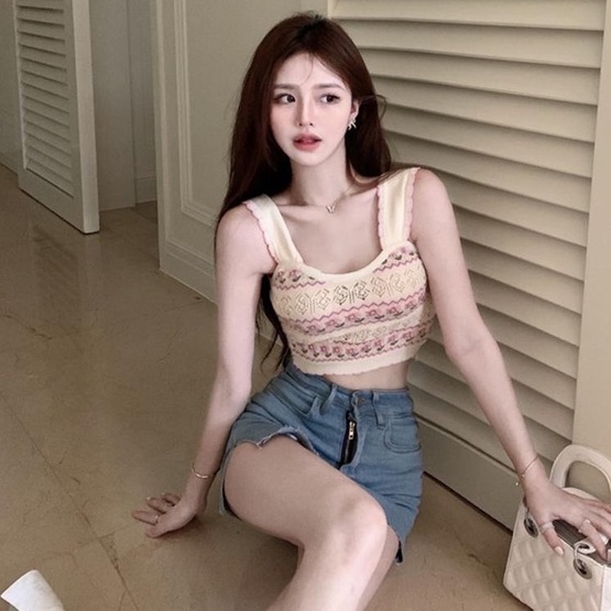 Áo Yếm Dệt Kim Hoa / 【ZHELIHANGFEI】