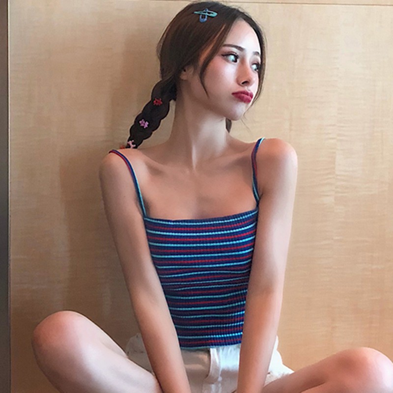 [Baywellfashion]Áo 2 dây croptop hoạ tiết kẻ sọc thời trang cho nữ | BigBuy360 - bigbuy360.vn