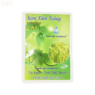 Kem và bột tắm trắng toàn thân Trà Xanh - Cám Gạo (120g)