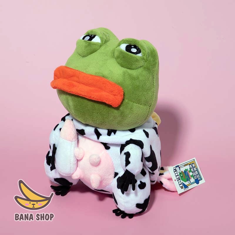 Gấu bông ếch xanh sad frog Pepe bò sữa siêu bựa dành cho vozer