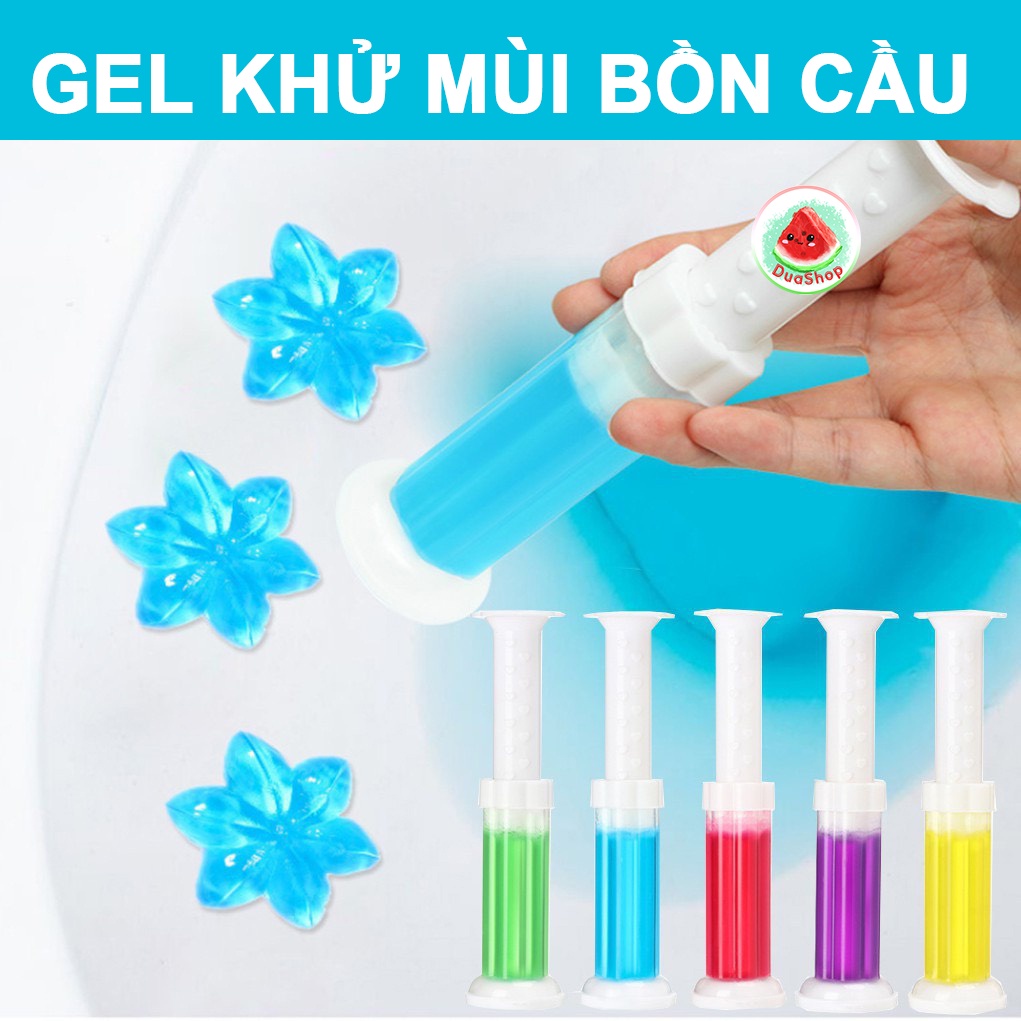 Gel Thơm Làm Sạch Khử Mùi Bồn Cầu LOẠI I - Gel Vệ Sinh Diệt Khuẩn Khử Trùng Bồn Cầu Hình Bông HoaDuashop