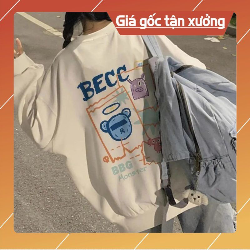 Áo sweater nữ tay dài dáng rộng,áo nỉ nữ form rộng phong cách hàn quốc,dễ phối với chân váy hay mọi loại áo khác,từ M-XL