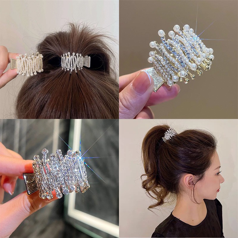 Kẹp Tóc Nữ Đuôi Ngựa Tạo Kiểu Đuôi Ngựa Tạo Độ Cao Bồng Bềnh Siêu Xinh