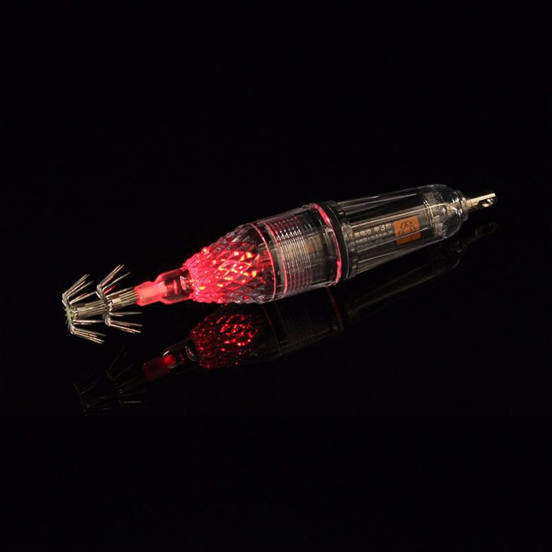 Dù Hai Lớp Có Đèn LED Hình Mực Cắt Dùng Câu Cá / Bạch Tuộc Độc Đáo Tiện Dụng