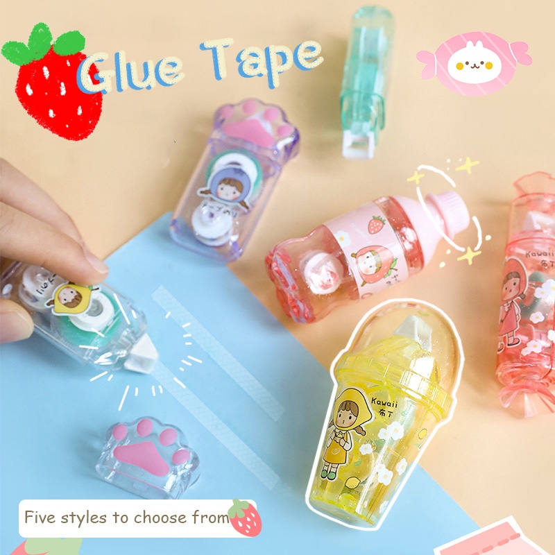 Cuộn Băng Keo Hai Mặt 5mm x5m In Chữ Letit Dễ Thương Trang Trí Sổ Tay DIY