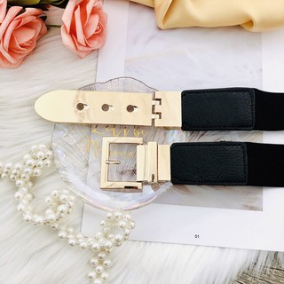 dây nịt eo mặc đầm kim thun bản 3cm