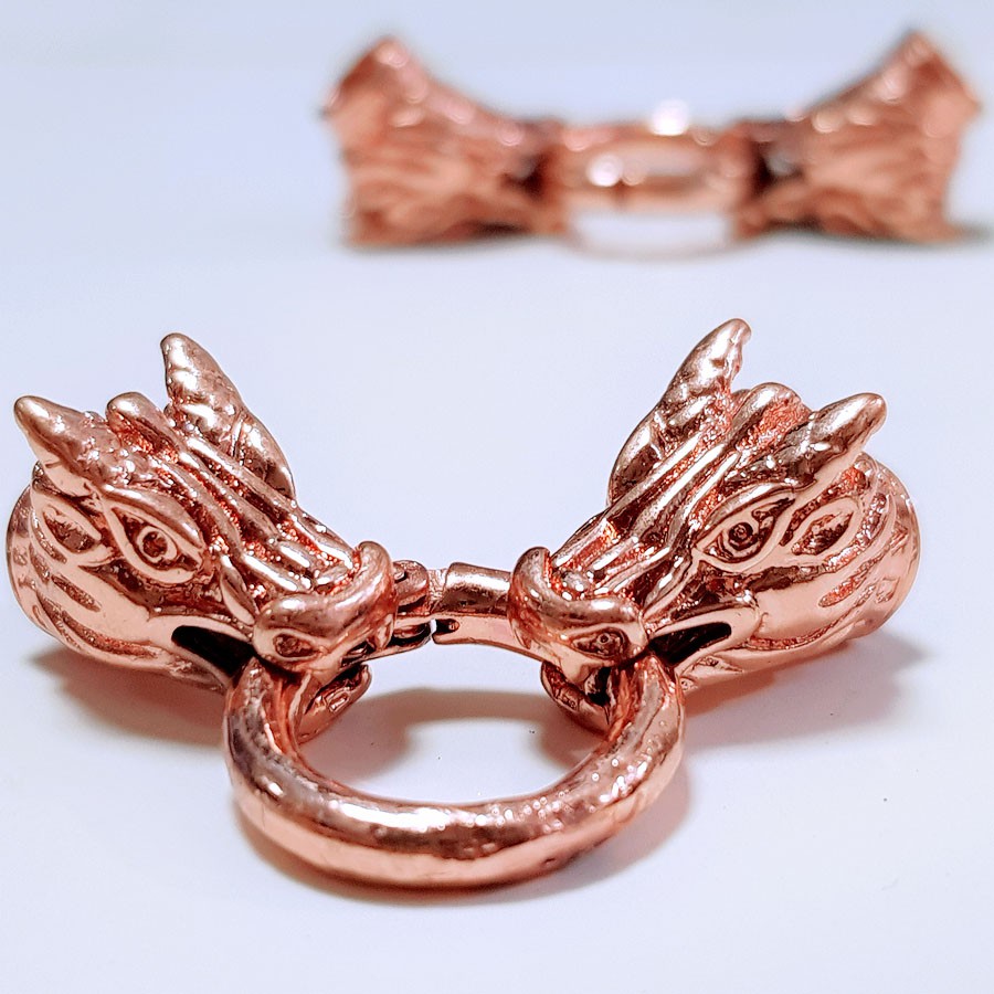 [K1VT] Phụ kiện trang sức (DIY) - Chốt khóa đầu rồng làm vòng cổ vòng tay hạt gỗ đá