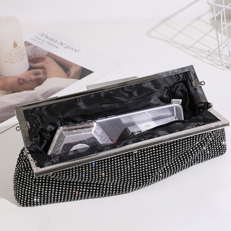 Ví Cầm Tay Dự Tiệc Đính Đá Lấp Lánh Sang Trọng