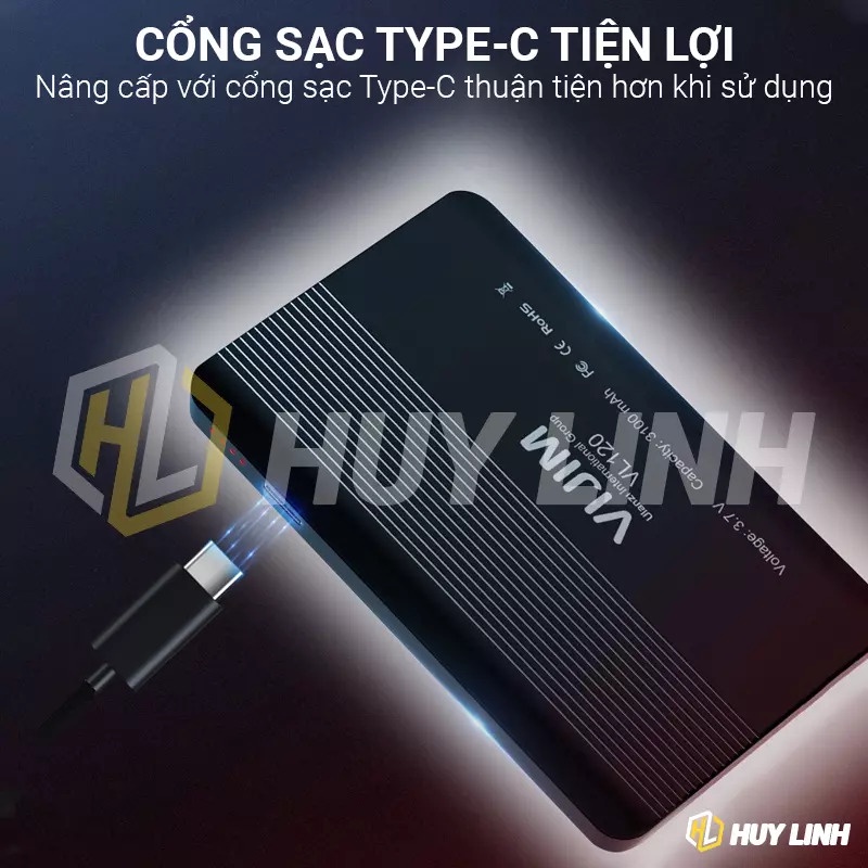 Đèn LED trợ sáng quay phim chụp hình VIJIM VL120 Colour - 120 bóng đèn led pin sạc 3100Mah