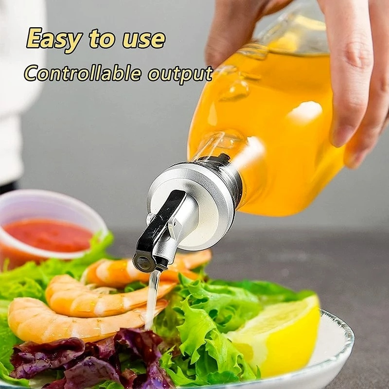 1 Vòi Nhựa ABS Chống Rò Rỉ Có Nút Nhấn Gắn Chai Đựng Dầu Olive/Giấm/Thực Phẩm Nhà Bếp