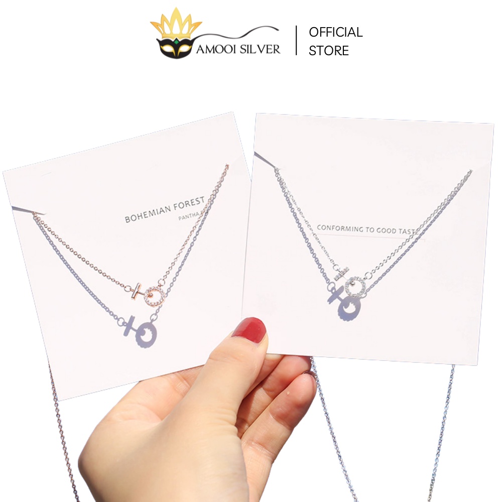 Dây chuyền bạc S925 mặt trời - Amooi Silver AD11